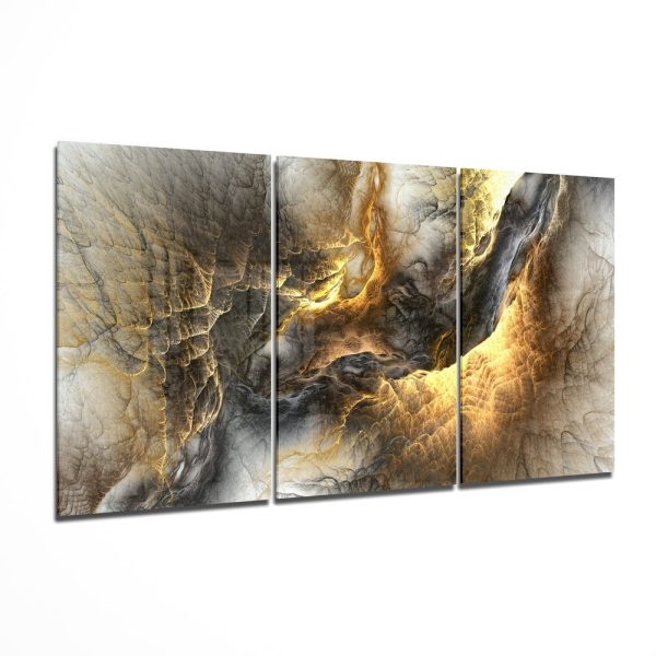 Yellow Lava Mega Glass Wall Art | Bed Sava