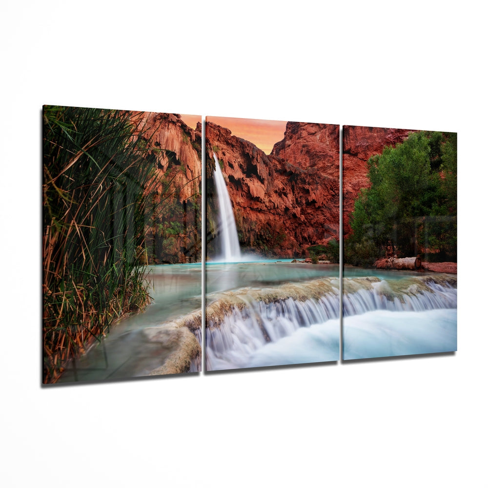 Waterfall Mega Glass Wall Art