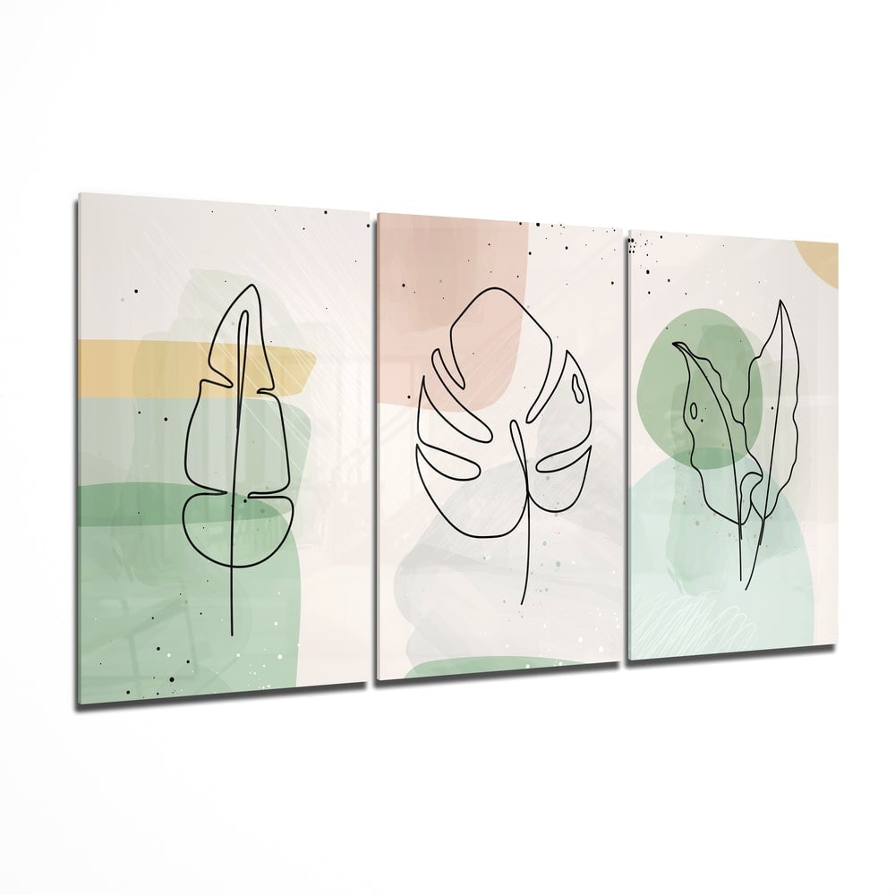 Abstract Shapes 8 Glass Wall Arts Mega Glass Wall Art