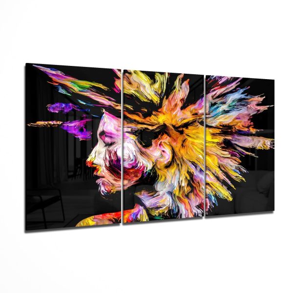 Colorful Thoughts Glass Art Mega Glass Wall Art | Bed Sava
