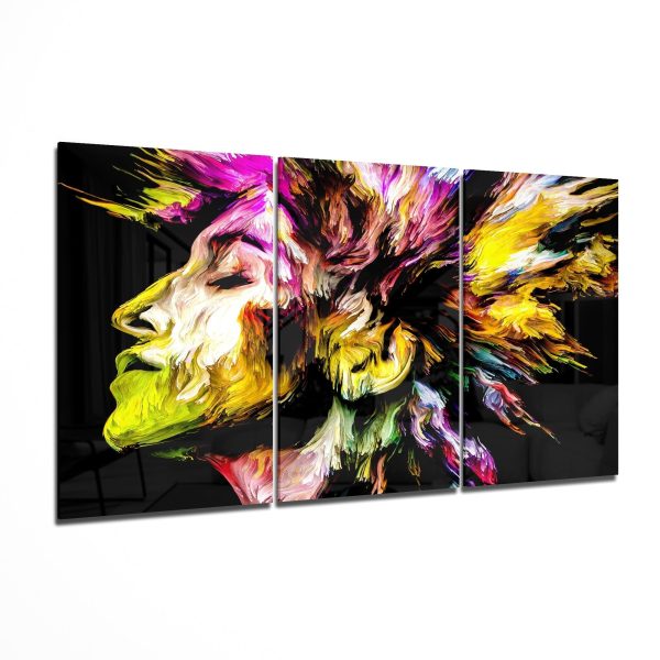 Colorful Peace Glass Art Mega Glass Wall Art | Bed Sava