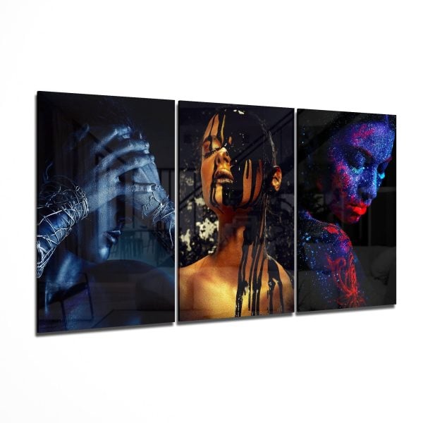 Woman Glass Art Mega Glass Wall Art | Bed Sava