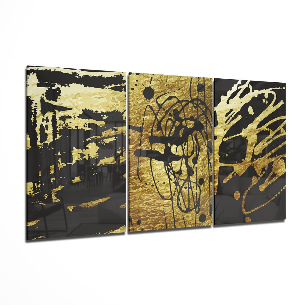 Abstract Doodles Mega Glass Wall Art | Bed Sava