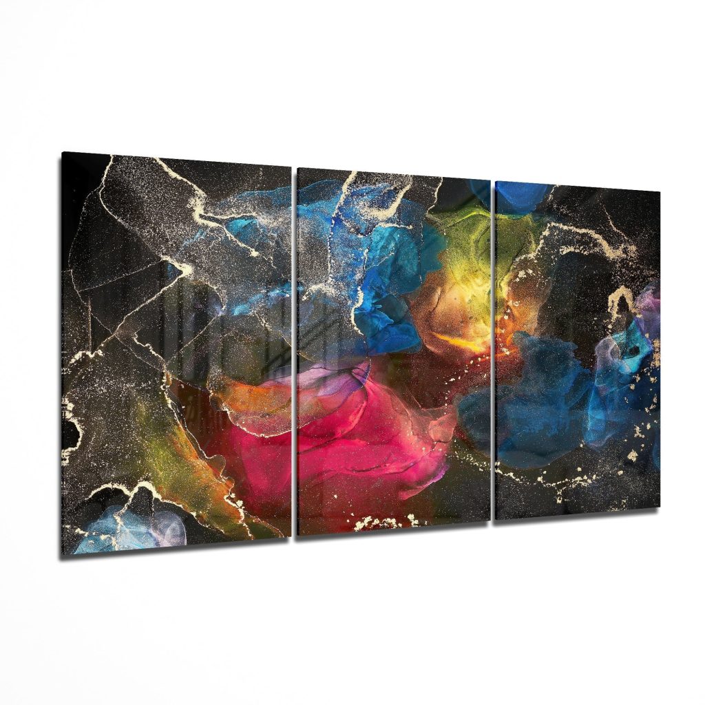 Dance Of Colors Glass Art Mega Glass Wall Art