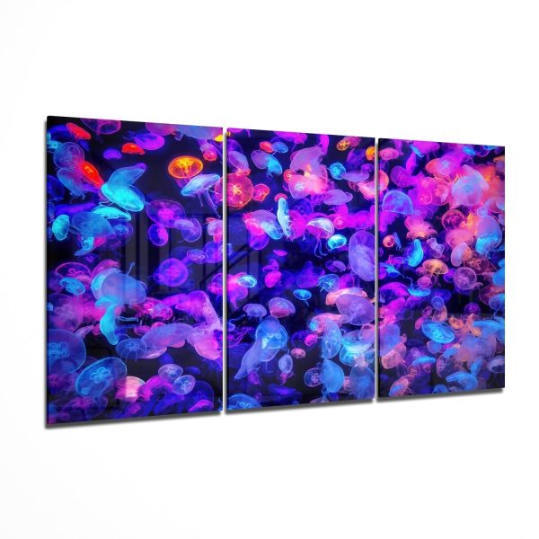 Jellyfish Mega Glass Wall Art | Bed Sava