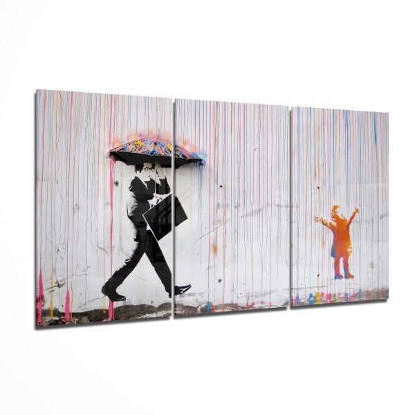 Colour of Rain Mega Glass Wall Art | Bed Sava