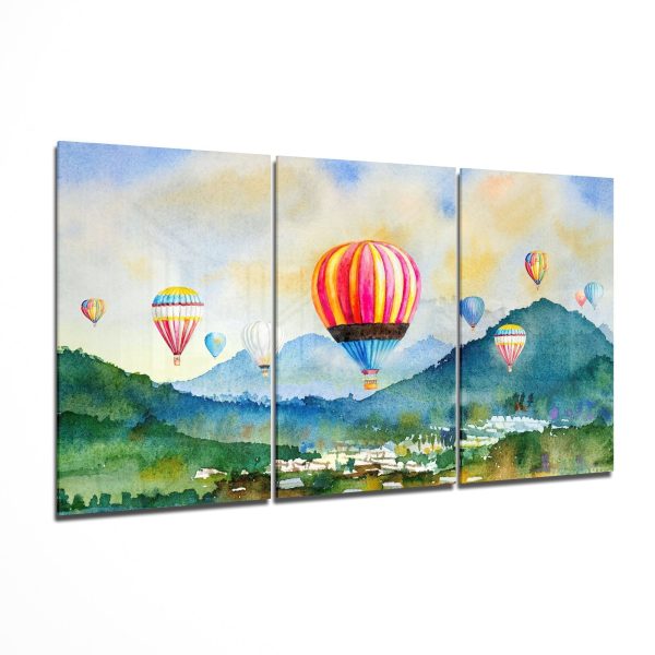Balloons Glass Art Mega Glass Wall Art | Bed Sava
