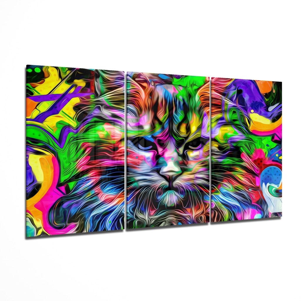 Cat Glass Art Mega Glass Wall Art