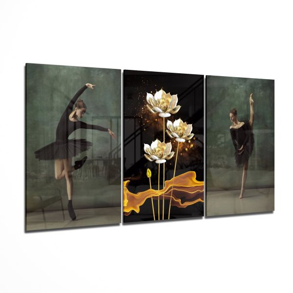 Ballerina Glass Art Mega Glass Wall Art | Bed Sava