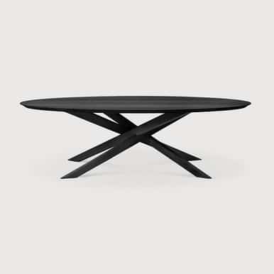 Ethnicraft Oval Oak Dining Table Mikado - Black