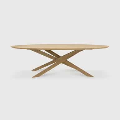 Ethnicraft Oval Oak Dining Table Mikado