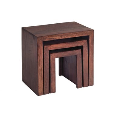 Toko Dark Mango Nest of 3 Tables