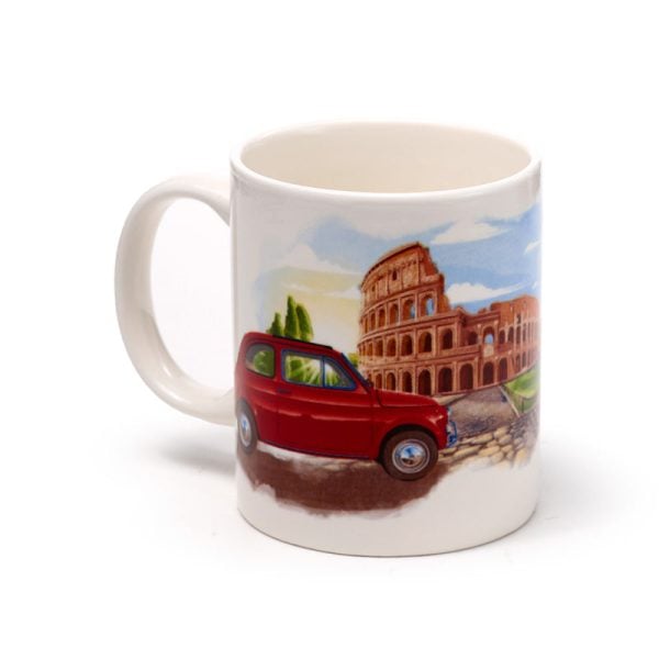 Porcelain Mug  Fiat 500 Rome | Bed Sava