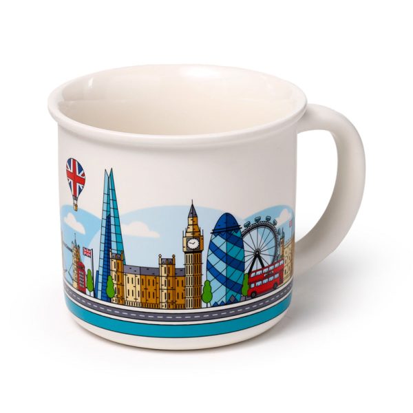 Porcelain Fine Rimmed Mug  London Icons | Bed Sava