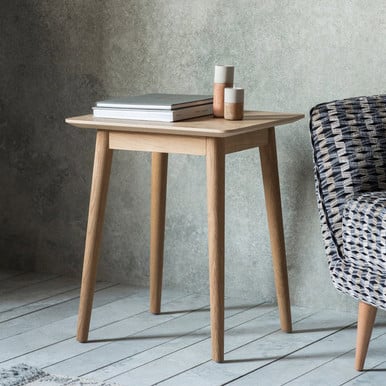 Modern Oak Side Table - Milan