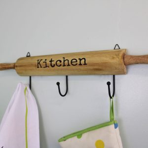 Kitchen Wall Hooks 4 Hooks with a Rolling Pin Design | Bed Sava