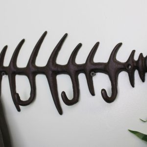 Rustic Cast Iron Wall Hooks Fish Skeleton | Bed Sava