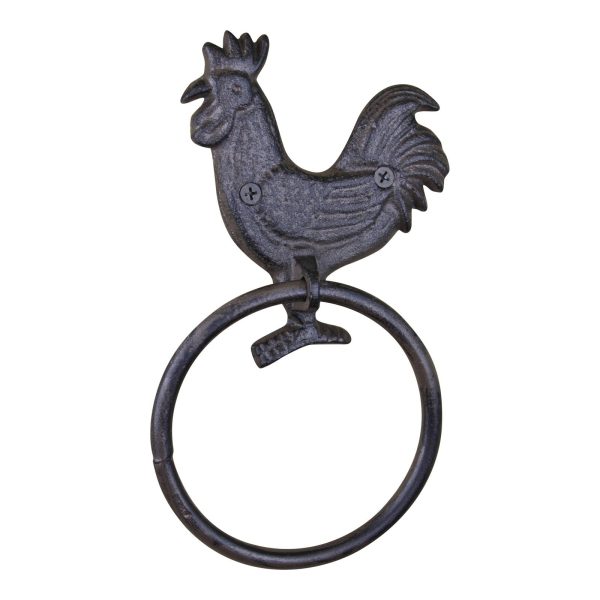 Cast Iron Rustic Towel Ring Chicken | Bed Sava