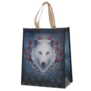 Durable Reusable Shopping Bag  Lisa Parker Guardian of the Fall Wolf | Bed Sava