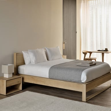 Ethnicraft Oak Nordic II Bed euro king 160x200cm add slatted base?:yes please