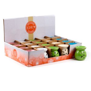 Simple Coloured Cut Out Design Ceramic Oil Burner | Bed Sava