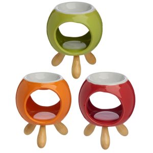 Ceramic Round Eden Oil Burner with Feet | Bed Sava