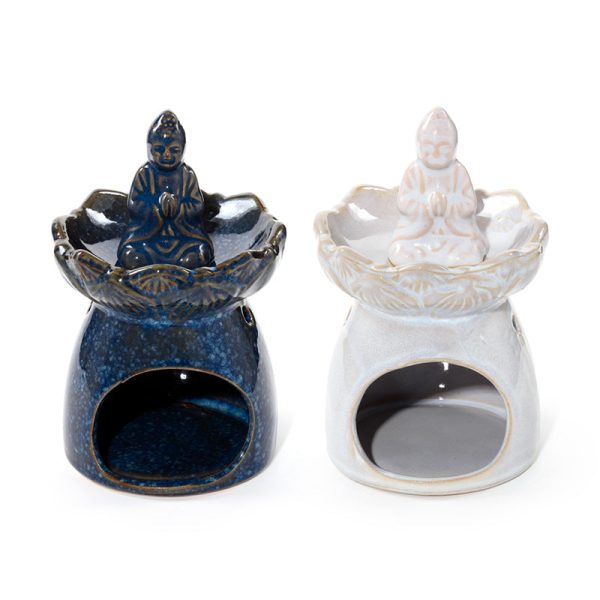 Porcelain Oil Burner  Eden Thai Buddha Lotus Flower | Bed Sava