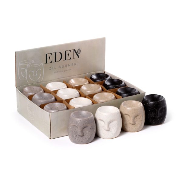 Ceramic Small Oil Burner  Eden Stone Effect Face | Bed Sava