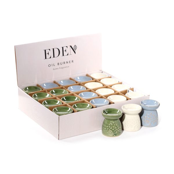 Porcelain Small Oil Burner  Eden Tree Motif | Bed Sava