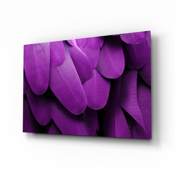 Bird Feathers Glass Wall Art | Bed Sava