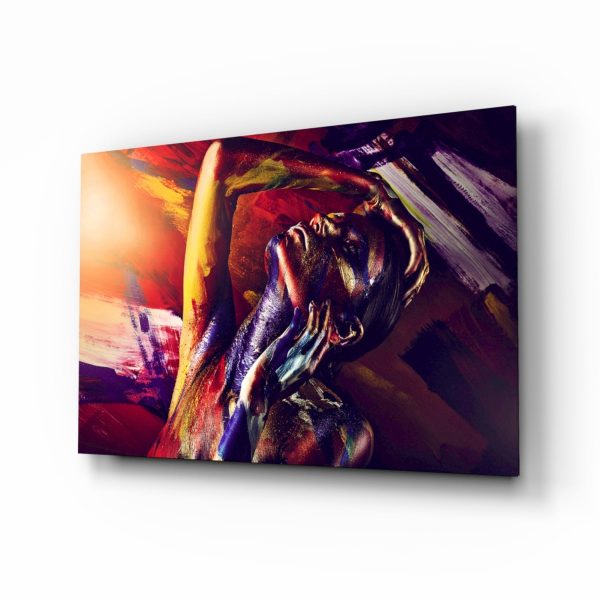 Woman Portrait 4 Glass Wall Art | Bed Sava