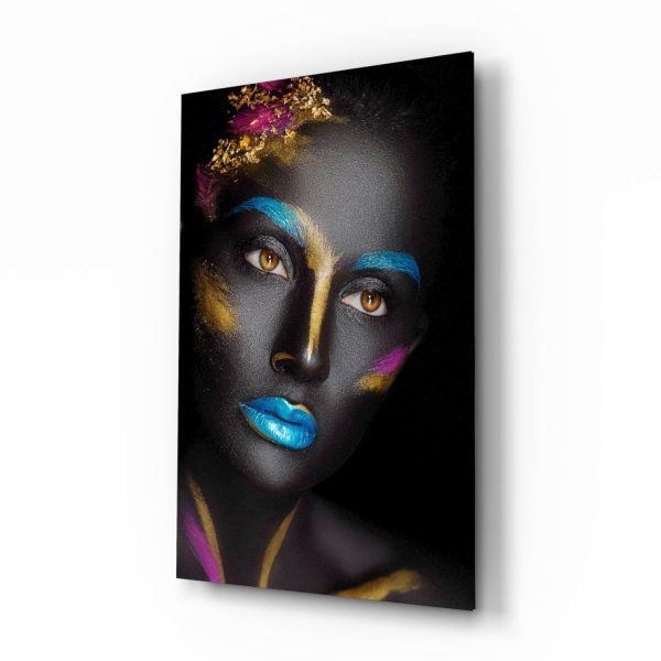 Woman Portrait 8 Glass Wall Art | Bed Sava
