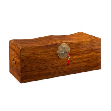 Oriental Large Trunk - Wave black lacquer