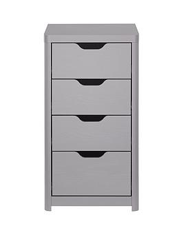 Very Home Aspen Slim 4 Drawer Chest - Grey Oak Effect