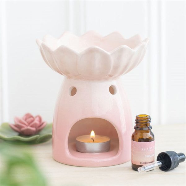 Pink Water Lily Oil Burner and Wax Warmer | Bed Sava
