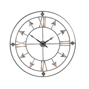 Large Antique Grey  Gold Wall Clock | Bed Sava