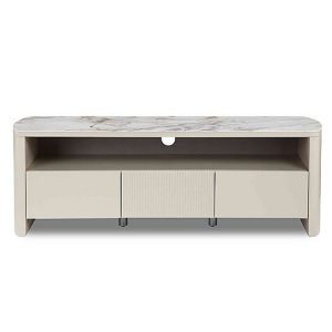 Avorio TV Unit with LED Lights | Bed Sava