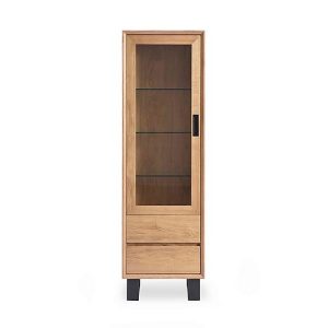 Aydin Left Hand Facing 1 Door Curio Cabinet | Bed Sava