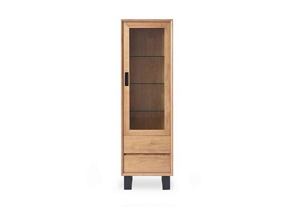 Aydin Right Hand Facing 1 Door Curio Cabinet | Bed Sava