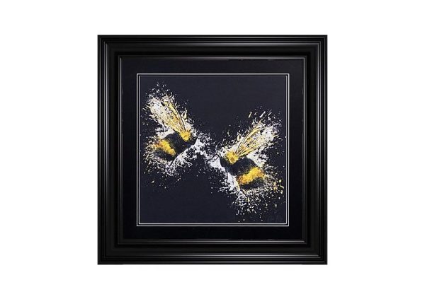 Bee Love Black Framed Art | Bed Sava