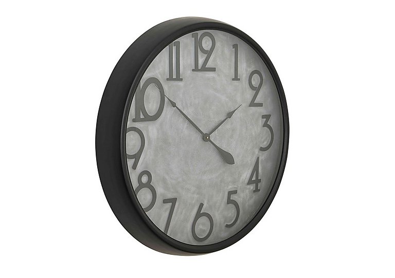 Beton Black Wall Clock