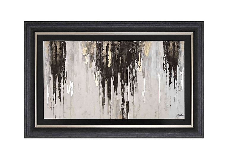 Black Gold Abstract Landscape - Black & Gold