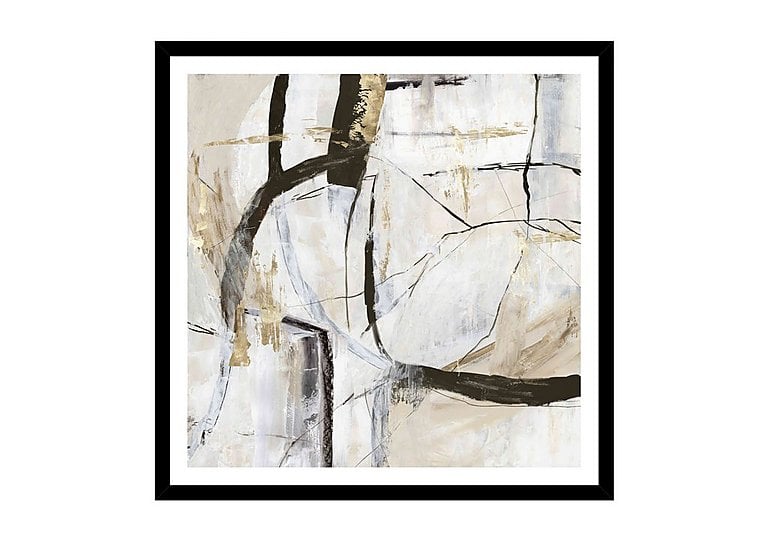 Black Stroke II Framed Picture