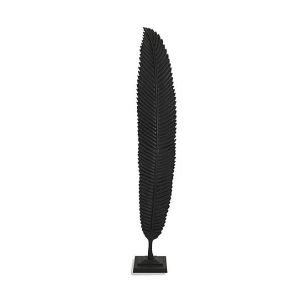 Black Cast Leaf Ornament Large | Bed Sava