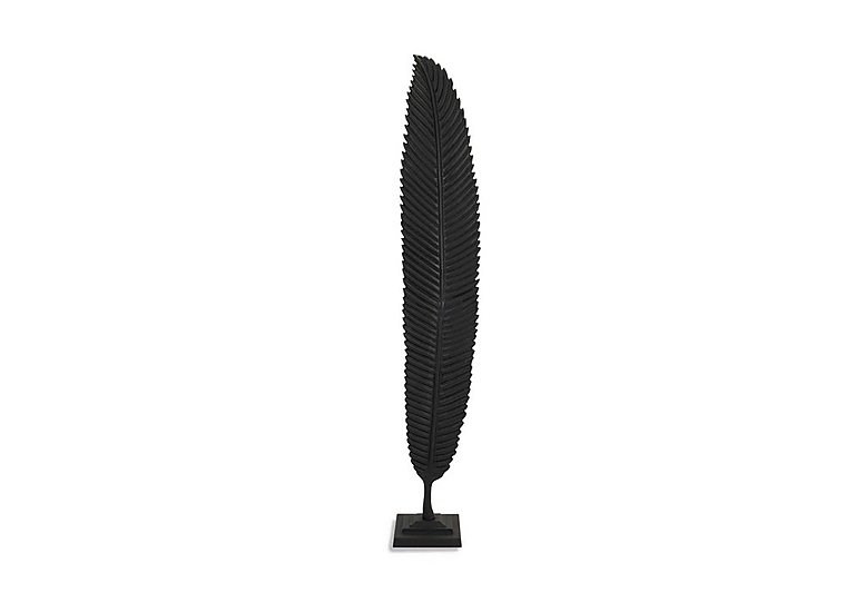 Black Cast Leaf Ornament Large