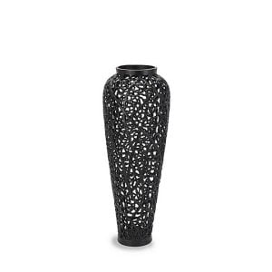 Black Cast Lattice Vase | Bed Sava