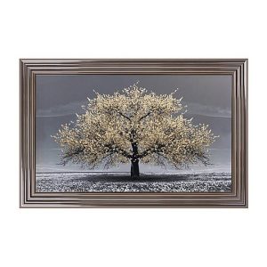Champagne Cherry Tree Framed Landscape Wall Art | Bed Sava