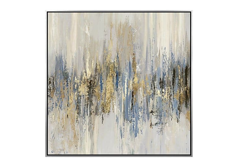Dripping Gold Framed Canvas