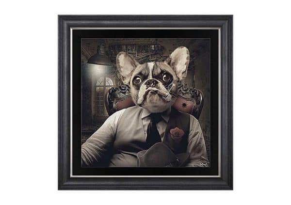 Frenchie Mafia Framed Square Wall Art | Bed Sava