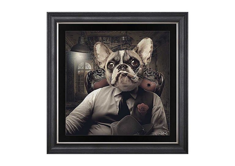 Frenchie Mafia Framed Square Wall Art
